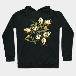 Gloriosa - white on brown Hoodie